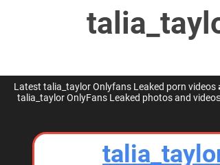 talia only fans|Talia Only Fans Vidéos Porno 